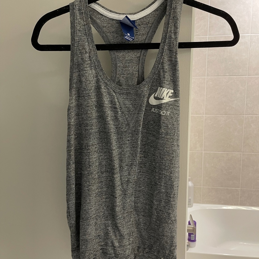 Grey Nike Workout Tank Top